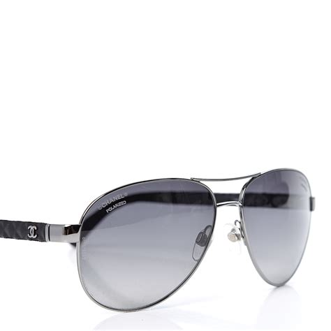 chanel black aviator polarised sunglasses|chanel sunglasses aviator style.